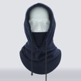 thumbnail image 1 of Men Women Winter Balaclava Warm Soft Fleece Drawstring Neck Gaiter Cycling Hiking Running Outdoors Hat, 1 of 7