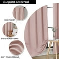thumbnail image 2 of Patin Blush Pink Curtains for Living Room 63 Inch Length 2 Pcs, Room Darkening Modern Window Curtains for Bedroom Decor, Solid Color Thermal Insulated Rod Pocket Drapes, Each Panel 40" W x 63" L, 2 of 9