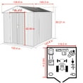 thumbnail image 5 of VEIKOUS 10' x 12' Outdoor Storage Shed with Lockable Doors for Patio, Garden, Gray, 5 of 8