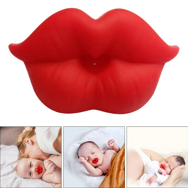 Chupetes para bebés Hugo Chupete de silicona rojo