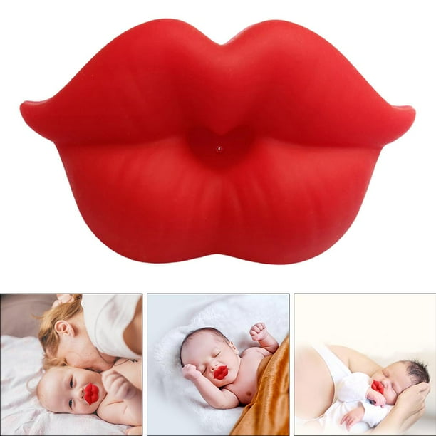 Chupetes para bebés Hugo Chupete de silicona rojo