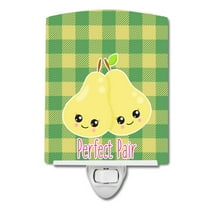 Caroline's Treasures BB9133CNL Perfect Pear Ceramic Night Light, 6x4x3", multicolor