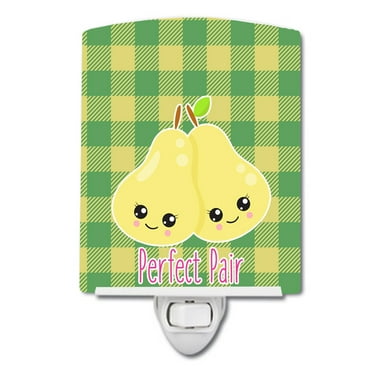 Caroline's Treasures BB9133CNL Perfect Pear Ceramic Night Light, 6x4x3", multicolor