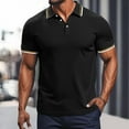 thumbnail image 2 of RMGVDSD Mens Polo Shirt Soft Tops Fashion Short Sleeved Men's Shirt Summer Loose Casual Breathable Lapel Tops Fashion Athletic Shirts, 2 of 6