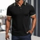 thumbnail image 2 of Camisa de manga corta con solapa para hombre: corte holgado informal, poliéster transpirable, ideal para fiestas de verano y uso diario., 2 of 6