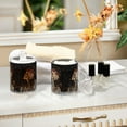 thumbnail image 4 of Yayeee 2 Pack Qtip Holder Bathroom Cotton Swab Canister with Lid Clear Dispenser Set, Skeleton with Flowers Pattern, 4 of 6