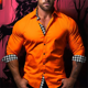 thumbnail image 1 of Camisa de rayas para hombre con solapa, informal, de calle, de manga larga, con estampado de botones, ropa deportiva, diseño de botones de moda, 1 of 6
