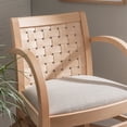 thumbnail image 3 of Linon Rheims Dining Chair with Arms, Natural/Cream, 3 of 8