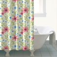 thumbnail image 4 of Pioneer Flower Floral Print Pattern Shower Curtain 84"x72", Bathroom Decorative Shower Curtain Set with 12 Hooks, Waterproof Washable, 4 of 6