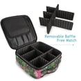 thumbnail image 4 of FORMRS Travel Makeup Bag Large Capacity Train Case Cosmetic Organizer with Adjustable Dividers, White Vibrant Flowers, 4 of 8