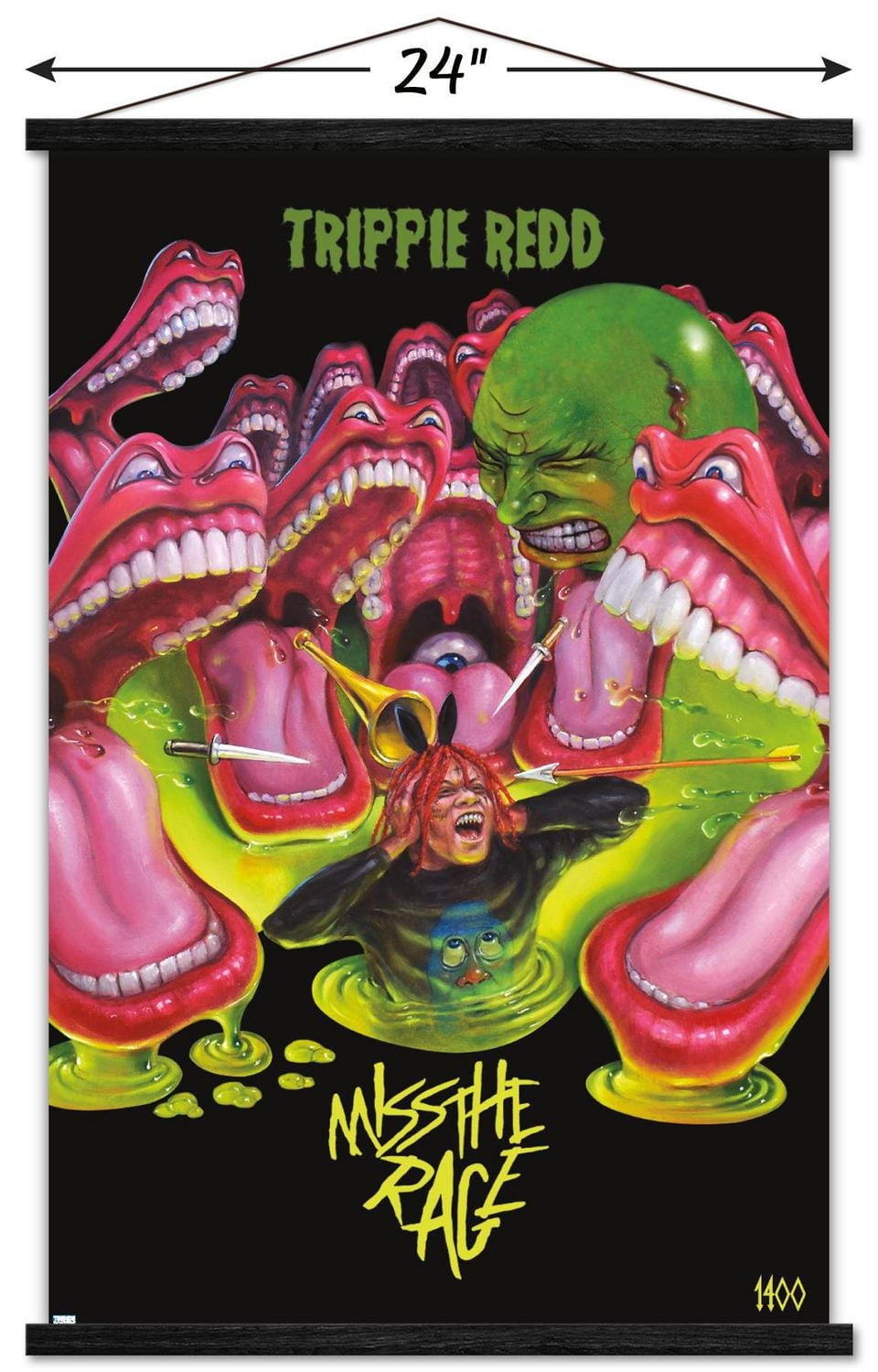 Trippie Redd - Miss the Rage Wall Poster with Magnetic Frame, 22.375" x 34"