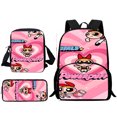 thumbnail image 1 of Conjunto de 3 piezas para niños y niñas, mochilas escolares de gran capacidad, bolso de hombro, estuche para lápices, regalo, 1 of 4