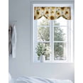 thumbnail image 2 of Tie Up Valance Curtain for Kitchen, Rural Country Vintage Sunflowers with Bee Rod Pocket Short Curtains Adjustable Tie-Up Shade Valances, Vintage Letter Window Treatment for Bathroom Living Room Bedroom, 2 of 7
