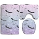 thumbnail image 1 of Juego de alfombras de baño ABPHQTO Murciélagos negros 3 piezas Alfombra de baño Alfombra de contorno y tapa de inodoro, 1 of 2