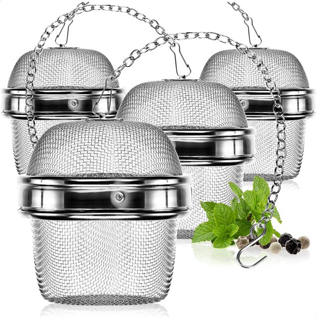 4 coladores de té de acero inoxidable - Infusor de té para té suelto y especias - Infusores de té - Filtro de té