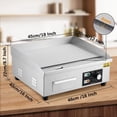 thumbnail image 2 of Qinaqin 18 In Commercial Electric Griddle 110V 1600 cm de Ancho Restaurant Teppanyaki Flat Top Grill Anchoith Shovels y Brushes Non-Stick Countertop Ajustable Temperature Control, 2 of 7