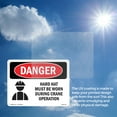 thumbnail image 6 of Hard Hat Worn During Crane Operation OSHA Danger Rigid Plastic Sign 14 Inch x 10 Inch - 5 Pack, 6 of 8