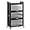 Black, variant on 4-Layer Multifunctional Storage Cabinet with Cabinet Door, Kitchen Bread Rack, Pantry Storage Cabinet, Microwave Rack Storage Rack, Study, Living Room, Bedroom, etc (White)