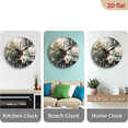 thumbnail image 4 of 2D Flat, 1pc 10Inch Rustic Farmhouse Cat Wall Clock - Silent Quartz Movement Wooden Round Clock with Adorable Kitten in Floral Dress Roses Design, Perfect for Kitchen Bedroom Living Room Bathroom, 4 of 7