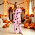 thumbnail image 2 of Halloween Matching Pajamas Set for Family Funny Print Jammies PJs Holiday Sleepwear Loungewear for Women/Men Kids 6 Years, 2 of 6