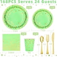 thumbnail image 3 of Green Paper Plates, 168 Pcs Lime Green Plates and Napkins Party Supplies, Birthday Plates Serve 24, for St Patricks Day, Graduation Party Decorations, 3 of 9