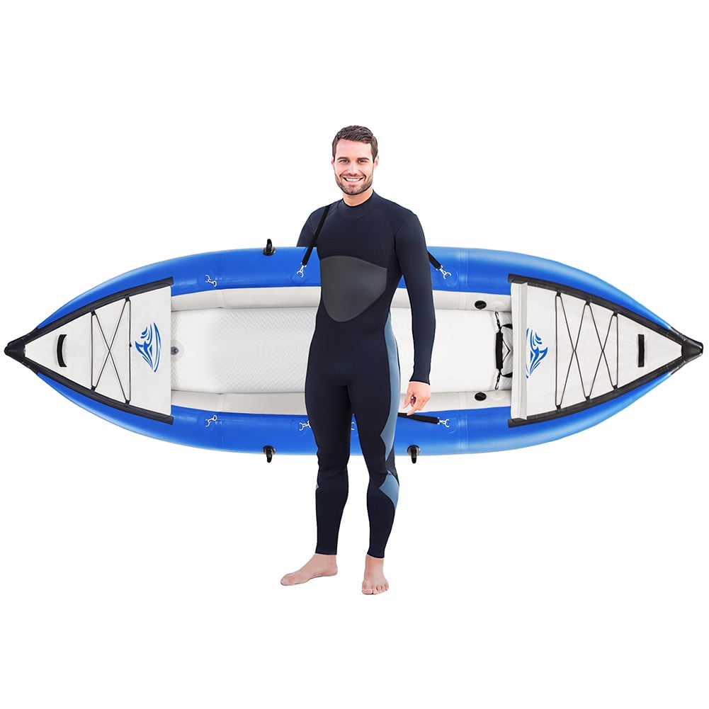 Kadyn Blue Inflatable Kayak Set, 2 Person Inflatable Kayak Canoe with Paddle & Air Pump, Foldable Inflatable Kayak Kadyn Blue Inflatable Kayak Set, 2 Person Inflatable Kayak Canoe with Paddle & Air Pump, Foldable Inflatable Kayak