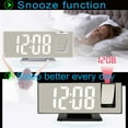 thumbnail image 3 of Digital Alarm Clock,Digital Projection Alarm Clock for Bedroom, Large LED Digital Clock with 180° Projector for Bedrooms with USB Charger Port, Loud Electric Alarm Clock for Kids, Adults, Elders, 3 of 7