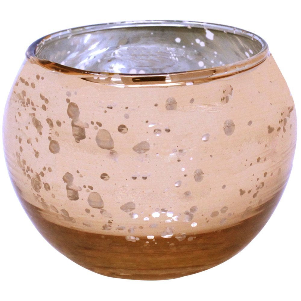 Just Artifacts Round Mercury Glass Votive Candle Holder 2"H (25pcs