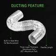 thumbnail image 2 of VIVOSUN 2Pack 6In 25Ft Non-Insulated Flex Air Aluminum Ducting, 4 Clamps Included, 2 of 6