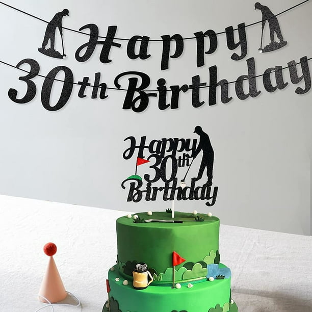 Cake topper - 30 ans - Or - Décorations Anniversaire
