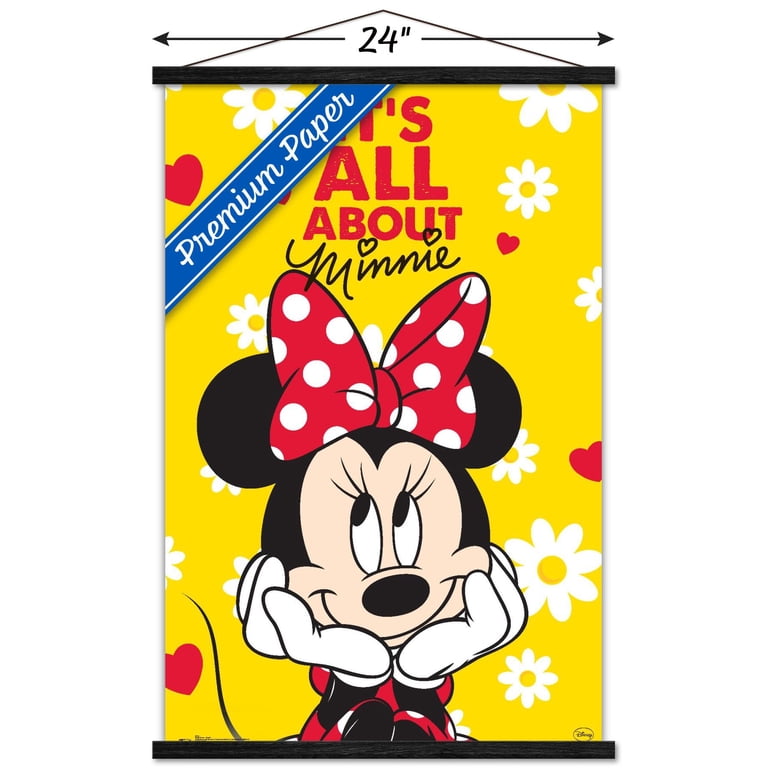 Disney Minnie Mouse - Classic Wall Poster with Wooden Magnetic