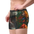 thumbnail image 2 of Gaeub Colorful Flower Meditating Hamster Print Men's Boxer Briefs,Super Fit Boxer Briefs for Men,Quick-Dry Underwear with 4-Way Stretch-XX-Large, 2 of 5