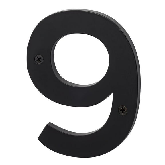 Sure-Loc Hn5-9 5"" Tall Satin Zinc Nickel House Number 9 - Black