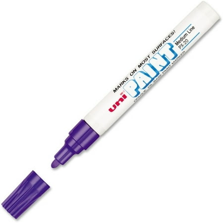 UPC: 0000705306360 | uni-ball Uni-Paint PX-20 Oil-Based Medium Point Marker Medium Marker Point – Violet Oil Based Ink – 12 / Dozen
