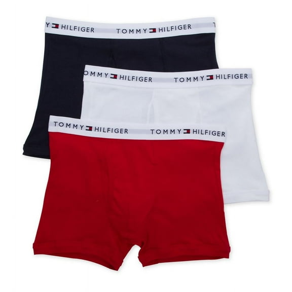 Men's Tommy Hilfiger 09TQ002 100% Cotton Trunks - 3 Pack (Mahogany XL)