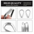 thumbnail image 3 of HUGFEGWE 10Pcs M8 304 Stainless Steel Wire Rope Thimble Rigging for 5/16-11/32 Diameter Wire Rope Cable CJB91-55316, 3 of 8