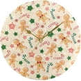 thumbnail image 5 of Dreamtimes Round Digital Clock Christmas Gingerbread and Candies Creative Decorative Quiet Not Ticking Clock,Bedroom Living Room Bathroom Kitchen Office Wall Ornament, 10In, 5 of 7