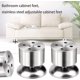 thumbnail image 3 of 4 patas de acero inoxidable para gabinetes, patas ajustables para muebles de cocina, con tornillos (altura ajustable de 0 a 10 mm), 3 of 5