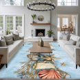thumbnail image 4 of Starfish Shell Area&nbsp;Rug 5x8ft Summer Beach Non-Slip&nbsp;Washable Square&nbsp;Rugs Soft Felt Indoor Floor Mat for Bedroom Kitchen Living Room Bathroom, 4 of 9