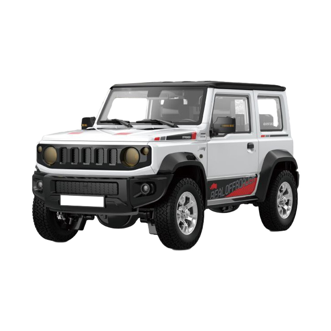 1/16 Scale 2.4GHz 4WD RC Off-Road Car HG4-53 with Smoke Generator & Sound Ready to Run Electric Climbing Vehicle（White）