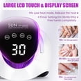 thumbnail image 4 of Lámpara de uñas LED UV de 220 W, luz UV para esmalte de uñas en gel con 57 cuentas de lámpara, 4 ajustes de temporizador y pantalla táctil LCD, sensor automático, luz de uñas profesional Lámpara de uñ, 4 of 5