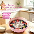thumbnail image 6 of DLMCUH Ceramic Berry Washing Bowl, Drain Hole Fruit Colander, Self‑Rinsing Fruit Washer, Multi‑Functional Kitchen Bowl for Strawberries Blueberries Grapes, 6 of 7