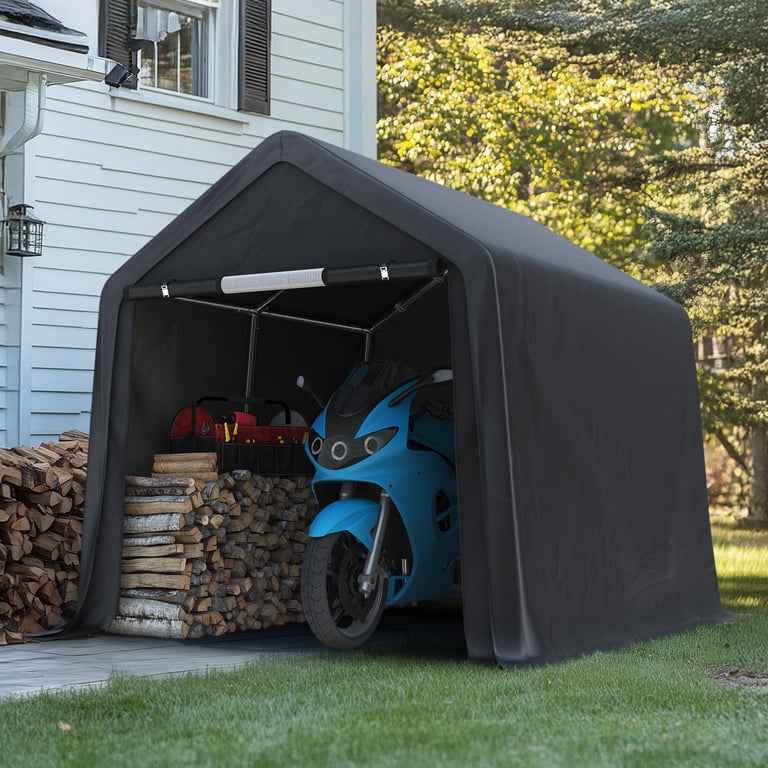 ADVANCE OUTDOOR 8x8 ft Double Covered Enclosed Canopy Portable