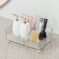 thumbnail image 6 of Lcxifdre 4-Compartment Makeup Organizer Tray, Bathroom Vanity Dresser Tray for Perfume Cosmetics, Clear Plastic Cosmetic Countertop Organizer for Skincare Lipsticks, 6 of 6