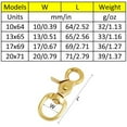 thumbnail image 2 of BE-TOOL 4PCS Lobster Trigger Snap Hooks, Swivel Trigger Clasp Hooks, Brass Snaps for Bags Keychain Purses Golden, 2 of 8
