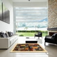 thumbnail image 7 of Ahgly Company Machine Washable Indoor Rectangle Contemporary Metallic Gold Area Rugs, 7' x 10', 7 of 7