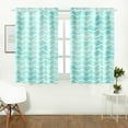thumbnail image 2 of MKHERT Geometric Watercolor Wave Window Curtain Kitchen Curtains Window Treatments 26x39 inch,Set of 2, 2 of 3