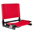 thumbnail image 2 of Chaise de Stade Changeur de Jeu Portable Pliable en Toile Coussin de Gradins Siège, Rouge, 2 of 4
