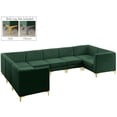 thumbnail image 6 of Meridian Furniture Alina Green Velvet Modular Sectional, 6 of 19