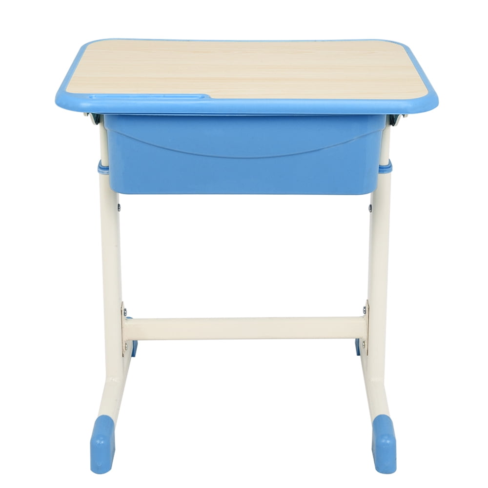 Kepooman Kids Desk and Chair Set, Kids Table Set, Children Simple Table Desk Sets, Height Adjustable Ergonomic Children's School Workstation with Storage Drawer, Blue Kepooman Kids Desk and Chair Set, Kids Table Set, Children Simple Table Desk Sets, Height Adjustable Ergonomic Children's School Workstation with Storage Drawer, Blue